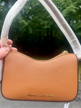 Marc Jacobs brown Pebbled Leather Shoulder Bag